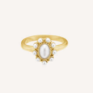 Pearl stardust ring