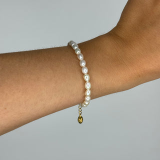 White rose pearls armbånd